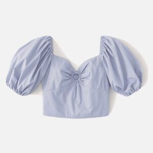 NWT Abercrombie & Fitch Puff Sleeve Poplin Top